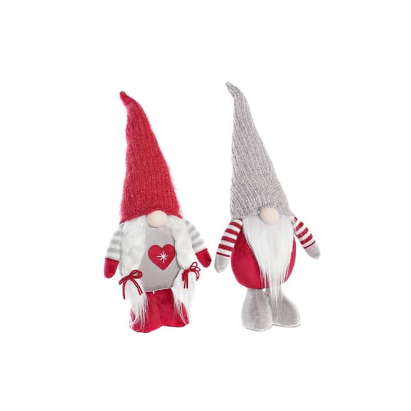 Prydnadsfigur DKD Home Decor Jul Gnom Polyester (20 x 9 x 50 cm) (2 antal)