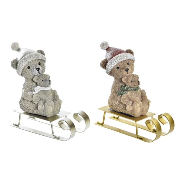 Julgranskula DKD Home Decor Harts Björn (10 x 4 x 9,5 cm) (2 antal)