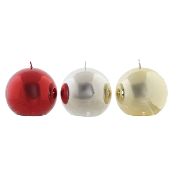 Ljus DKD Home Decor Jul (9 x 9 x 9 cm) (3 antal)