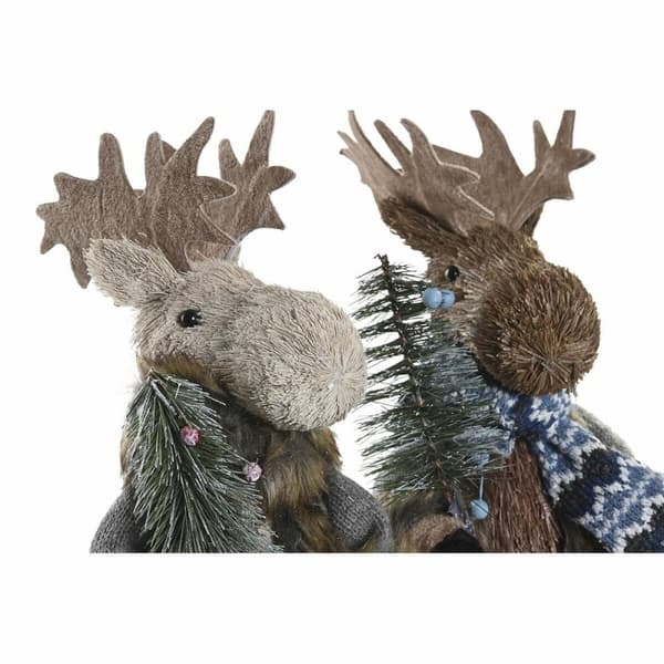 Prydnadsfigur DKD Home Decor Jul Ren Naturell polystyren (15 x 16 x 35 cm) (2 antal)
