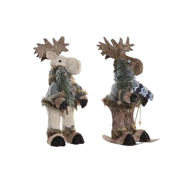 Prydnadsfigur DKD Home Decor Jul Ren Naturell polystyren (15 x 16 x 35 cm) (2 antal)