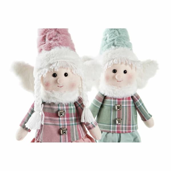 Prydnadsfigur DKD Home Decor Jul Fe Polyester Ängel (15 x 10 x 53 cm) (2 antal)