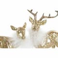 Miniatyrbilde 3 av 3: Julekule DKD Home Decor Harpiks Reinsdyr (17,5 x 9 x 22,5 cm) (2 enheter)