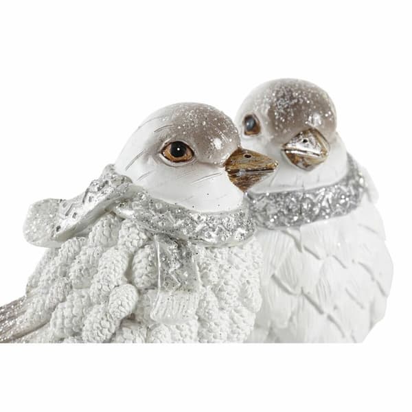 Julekule DKD Home Decor Harpiks Lintu (13,5 x 7 x 12,5 cm) (2 enheter)