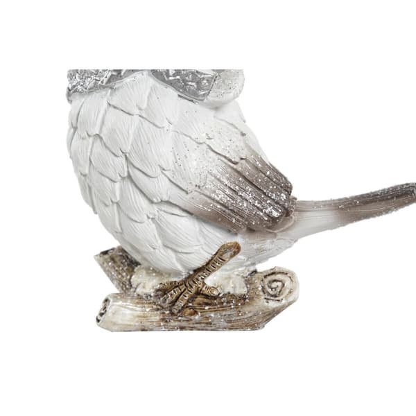 Julekule DKD Home Decor Harpiks Lintu (13,5 x 7 x 12,5 cm) (2 enheter)