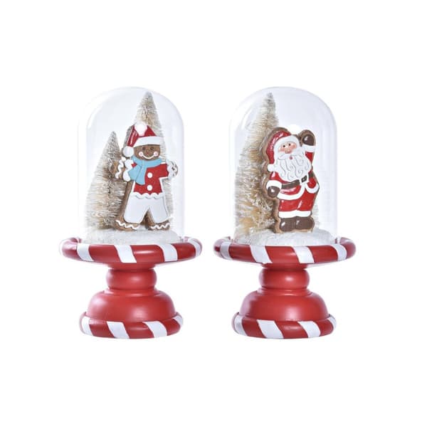 Julekule DKD Home Decor Harpiks (13,5 x 13,5 x 23,5 cm) (2 enheter)