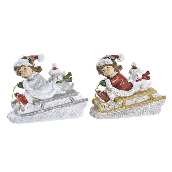 Julekule DKD Home Decor Harpiks (13 x 6 x 10,5 cm) (2 enheter)