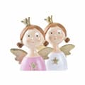 Miniatyrbilde 3 av 3: Julekule DKD Home Decor Harpiks Engel (9 x 5 x 12 cm) (2 enheter)