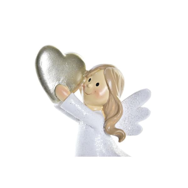 Julekule DKD Home Decor Harpiks Engel (6 x 5,5 x 11,5 cm) (2 enheter)