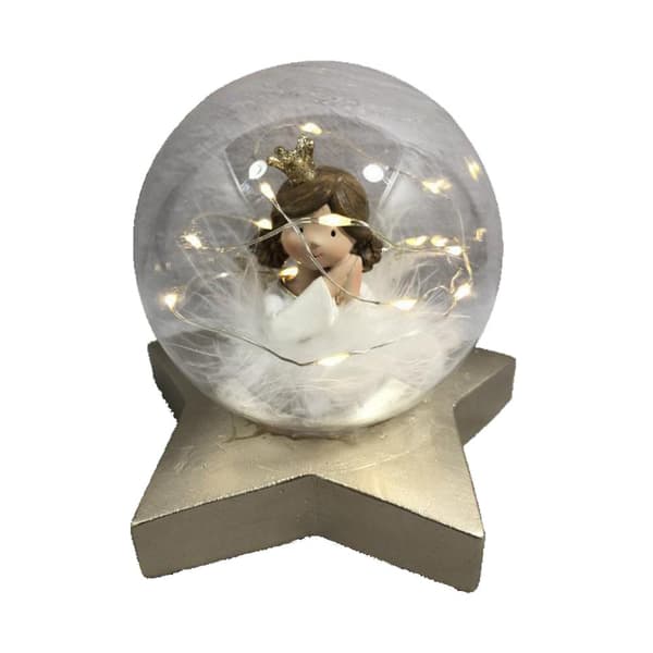Julekule DKD Home Decor Harpiks (15 x 11 x 18 cm) (2 enheter)