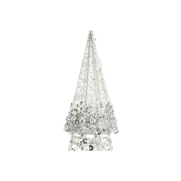Lysdekorasjon DKD Home Decor Jul Champagne Tre Hvit (16 x 16 x 60 cm) (2 enheter)