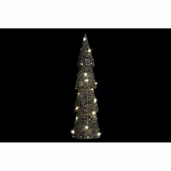 Lysdekorasjon DKD Home Decor Jul Champagne Tre Hvit (16 x 16 x 60 cm) (2 enheter)