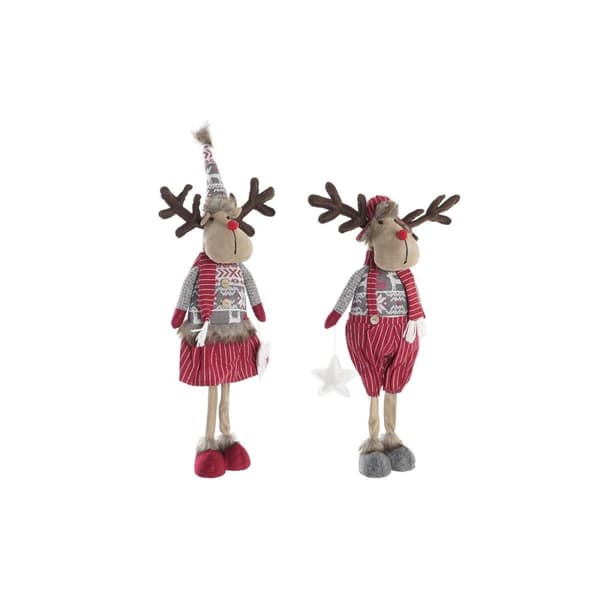 Dekorativ Figur DKD Home Decor Jul Reinsdyr Polyester (20 x 10 x 58 cm) (2 enheter)