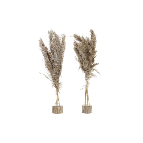 Dekorativ Plante DKD Home Decor Fjær PVC Fiber (35 x 25 x 55 cm) (2 enheter)