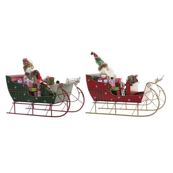 Julekule DKD Home Decor Metall (38 x 19 x 35 cm) (2 enheter)