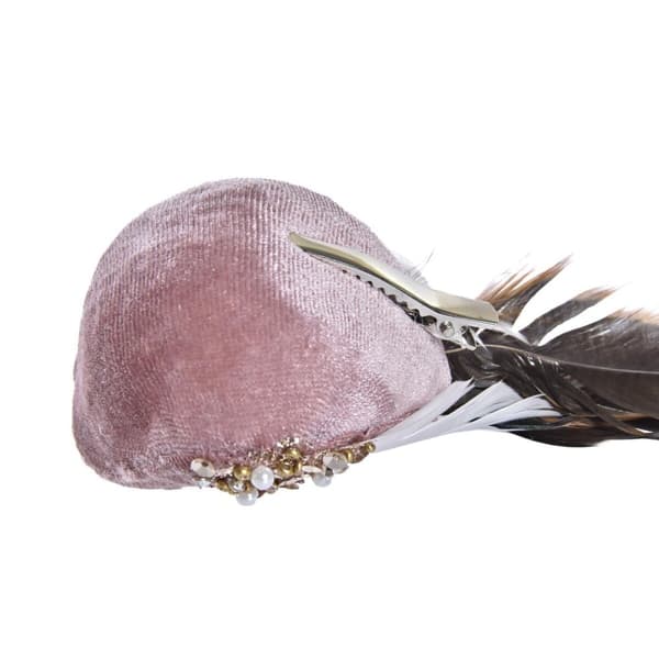 Joulukuusenpallo DKD Home Decor Polyesteri Paukštis (25 x 8 x 8 cm) (2 osaa)