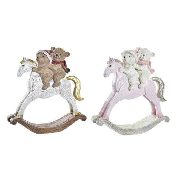 Joulukuusenpallo DKD Home Decor Hartsi (14 x 4,5 x 15 cm) (2 osaa)