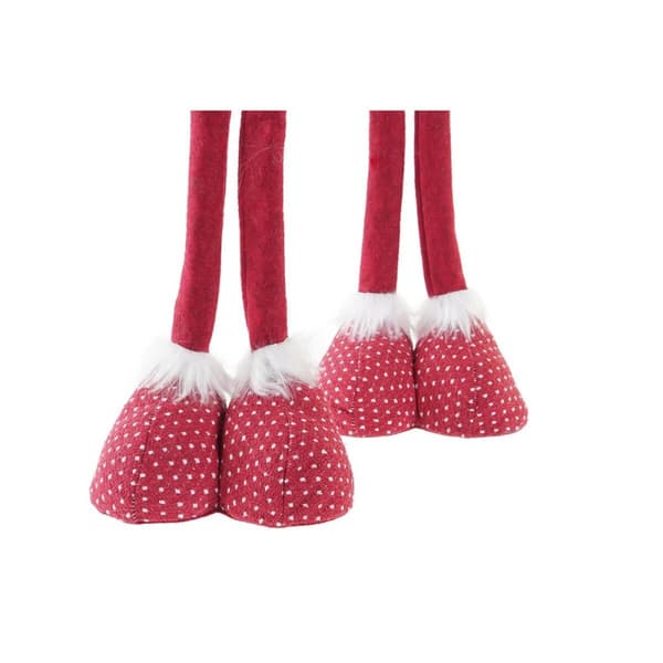 Koristehahmo DKD Home Decor Joulu Menninkäinen Polyesteri (22 x 10 x 73 cm) (2 osaa)