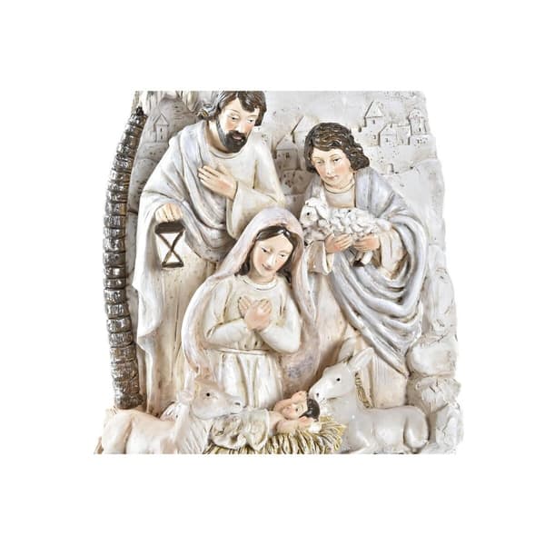 Seimikuvaelma DKD Home Decor Kullattu Kerma Hartsi Monivärinen (18 x 9 x 25,5 cm) (2 osaa)