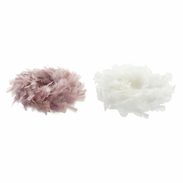Adventskrans DKD Home Decor Skum Fjer (40 x 40 x 6 cm) (2 pcs)