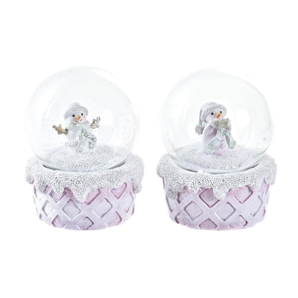 Julekugle DKD Home Decor Krystal Harpiks (2 enheder) (7 x 7 x 9 cm)
