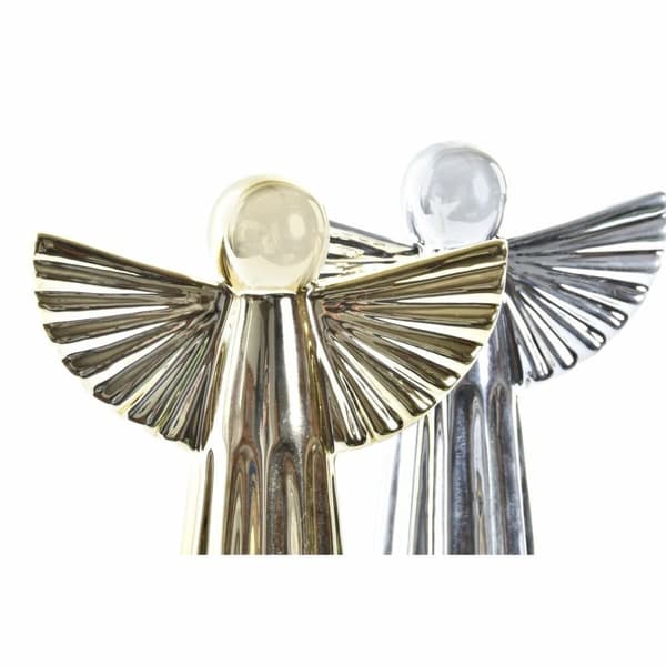 Julepynt DKD Home Decor Porcelæn Engel (13 x 5 x 17 cm) (2 enheder)