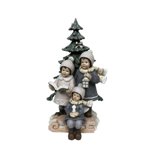 Julepynt DKD Home Decor Harpiks Drenge (11,5 x 11,5 x 21 cm) (2 enheder)