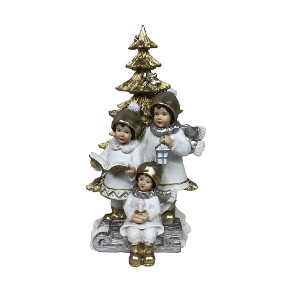 Julepynt DKD Home Decor Harpiks Drenge (11,5 x 11,5 x 21 cm) (2 enheder)