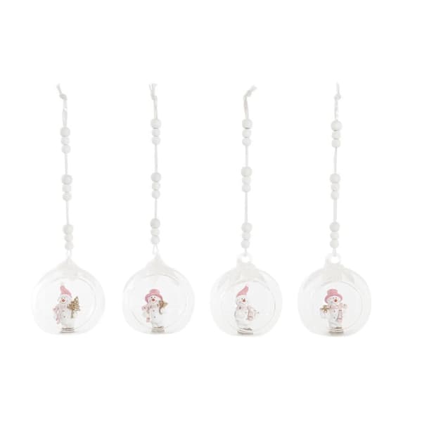Joulukuusenpallo DKD Home Decor Kristalli Hartsi (7 x 6 x 8 cm) (4 osaa)