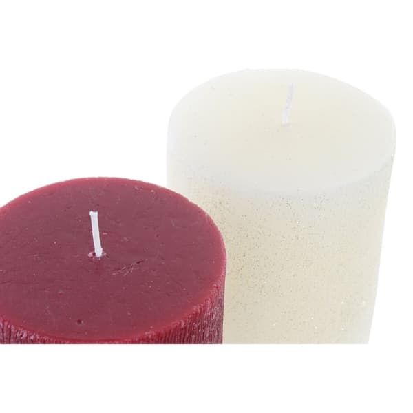 Kynttilä DKD Home Decor Joulu (9 x 9 x 10 cm) (2 osaa)