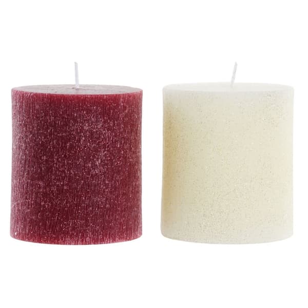Kynttilä DKD Home Decor Joulu (9 x 9 x 10 cm) (2 osaa)