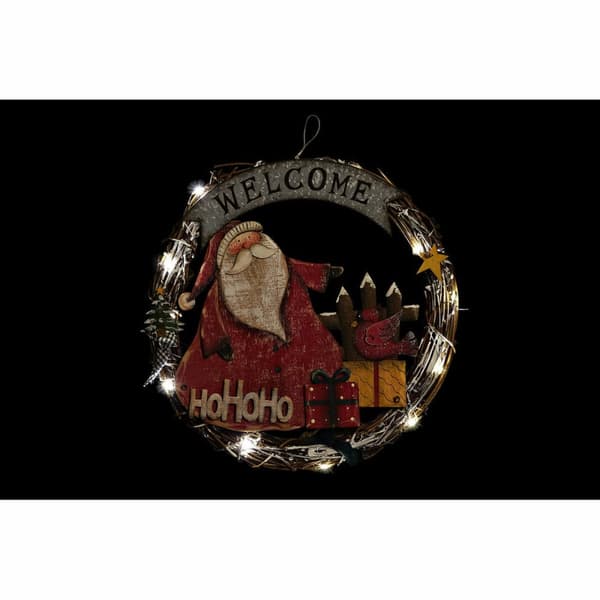 Julgranskula DKD Home Decor Trä Snöre Tomte (2 pcs) (31 x 4 x 30 cm)