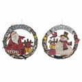 Miniatyrbild 1 av 2: Julgranskula DKD Home Decor Trä Snöre Tomte (2 pcs) (31 x 4 x 30 cm)