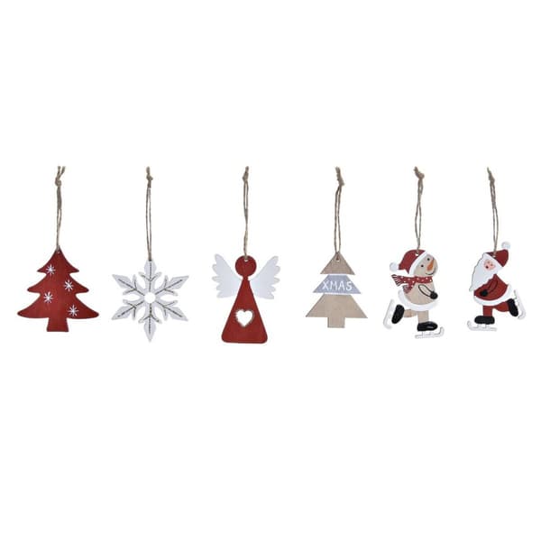 Juldekorationer DKD Home Decor Trä MDF (21 x 7,7 x 1,5 cm) (2 antal)