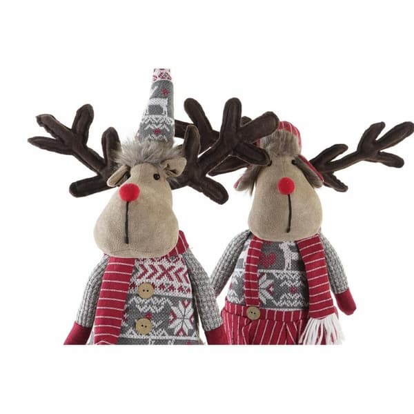 Prydnadsfigur DKD Home Decor Jul Ren Polyester (20 x 10 x 58 cm) (2 antal)