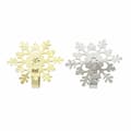 Miniatyrbild 2 av 4: Servetthållare DKD Home Decor Set Metall Snöflingor (5 x 5 x 17 cm) (2 antal)