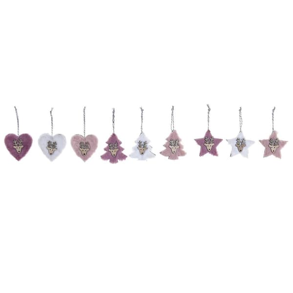 Joulukoristesetti DKD Home Decor Polyesteri (22 x 8 x 1 cm) (3 osaa)
