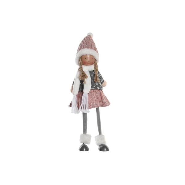 Koristehahmo DKD Home Decor Joulu Nukke Polyesteri Tytöt (15 x 9 x 43 cm) (2 osaa)