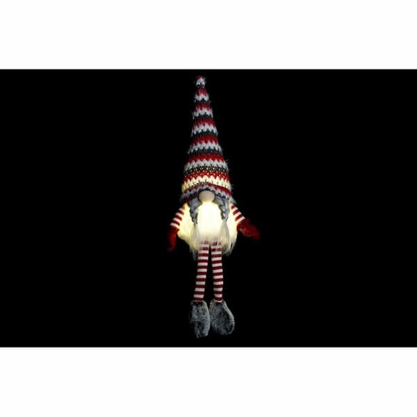 Koristehahmo DKD Home Decor Joulu Menninkäinen LED Valo Polyesteri (22 x 12 x 64 cm) (2 osaa)