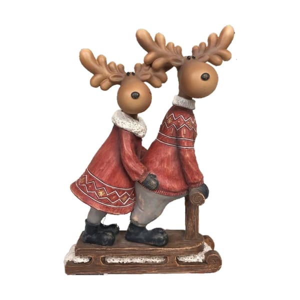 Joulukuusenpallo DKD Home Decor Hartsi Poro (13 x 6 x 18 cm) (4 osaa)