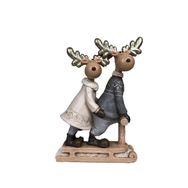 Joulukuusenpallo DKD Home Decor Hartsi Poro (13 x 6 x 18 cm) (4 osaa)
