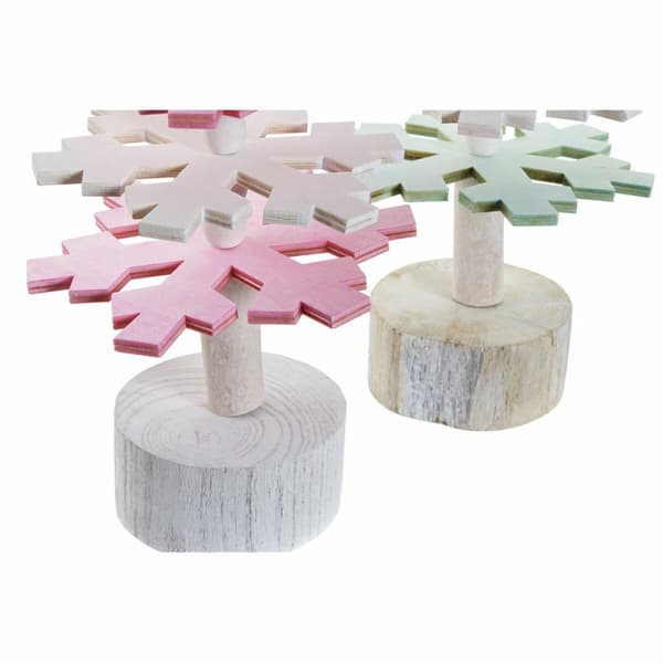 Juletræ DKD Home Decor Træ MDF (2 pcs) (14 x 14 x 51 cm)