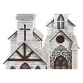 Miniatyrbillede 3 af 3: Julepynt DKD Home Decor Kirke MDF (12,5 x 11 x 33 cm) (2 enheder)