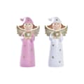Miniatyrbillede 1 af 3: Julepynt DKD Home Decor Porcelæn Engel (7 x 5 x 14 cm) (2 enheder)