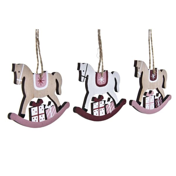 Juledekorationssæt DKD Home Decor Træ MDF (21 x 8,2 x 1,5 cm) (8 cm) (2 enheder)