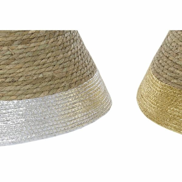 Juletræ nederdel DKD Home Decor Fiber Havgræs (57 x 57 x 28 cm) (3 enheder)