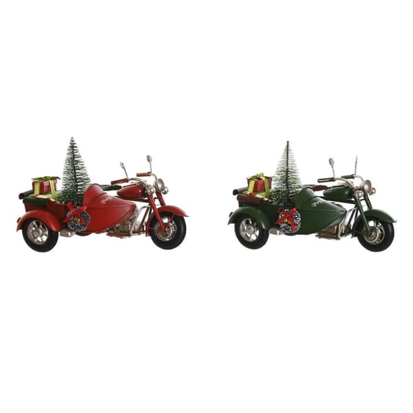 Joulukuusenpallo DKD Home Decor Punainen Vihreä 19 x 14 x 13 cm (2 osaa)