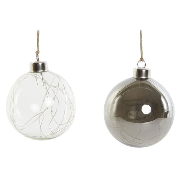 Hängdekoration DKD Home Decor Transparent Glas 10 x 10 x 10 cm (2 antal)