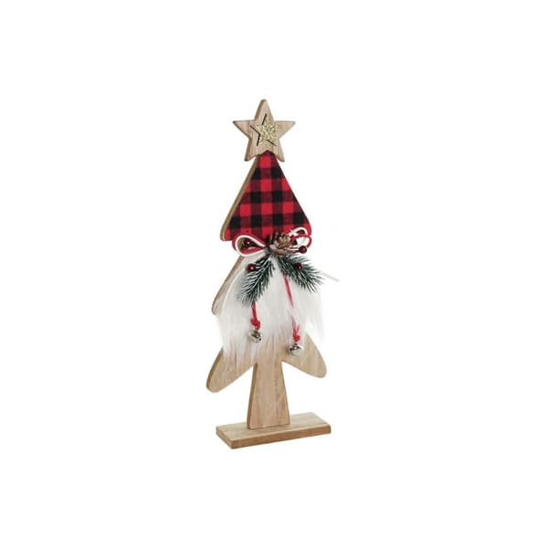 Joulukuusenpallo DKD Home Decor Musta Punainen Puut 11,5 x 4 x 31 cm