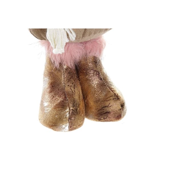 Joulukuusenpallo DKD Home Decor Valkoinen Pinkki Kullattu Poro 20 x 19 x 50 cm (2 osaa)